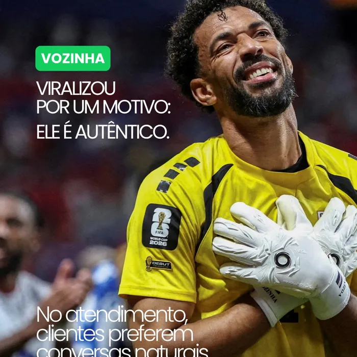 A Copa do Mundo chegou ao fim, mas o exemplo do Vozinha continua ⚽💚 Em um mundo cheio de respostas prontas, foi a autenticidade que conquistou milhões de pessoas. No atendimento, 